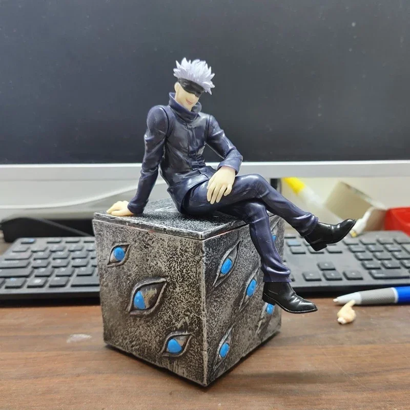 Anime Jujutsu Kaisen Figures Prison Realm Satoru Gojo Action Figures Prison Gate Props Acrylic Boxs 10cm PVC Model Toys Gifts