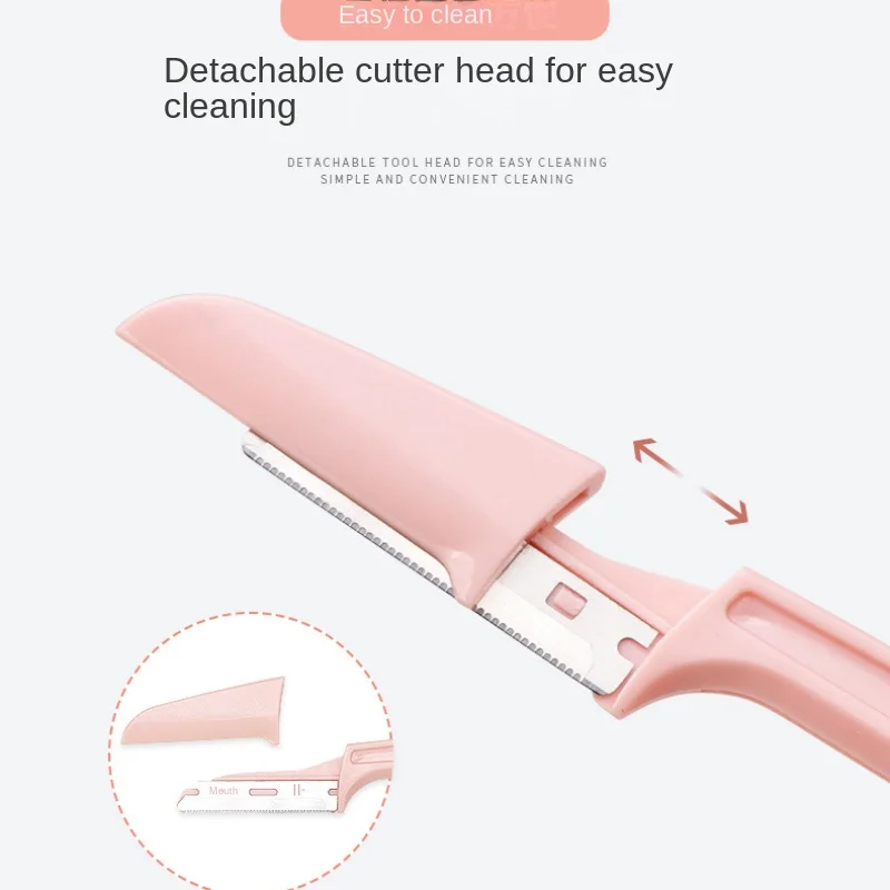 Afeitadora facial plegable segura para mujer, recortadora de cejas, cuchilla antiarañazos, herramientas de maquillaje, recortador de cejas, maquinilla de afeitar facial para mujer