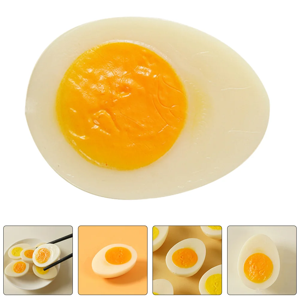 

4 Pcs Simulated Boiled Eggs Prop Food Models for Photography Fake Artificial Other No Buckle Props Pvc