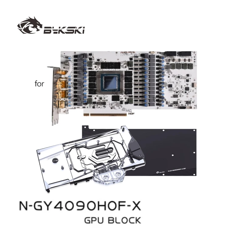 Bykski N-GY4090HOF-X Water Block for GALAX GeForce RTX 4090 HOF OCLAB Plus GPU Card /Copper Cooling Radiator RGB SYNC
