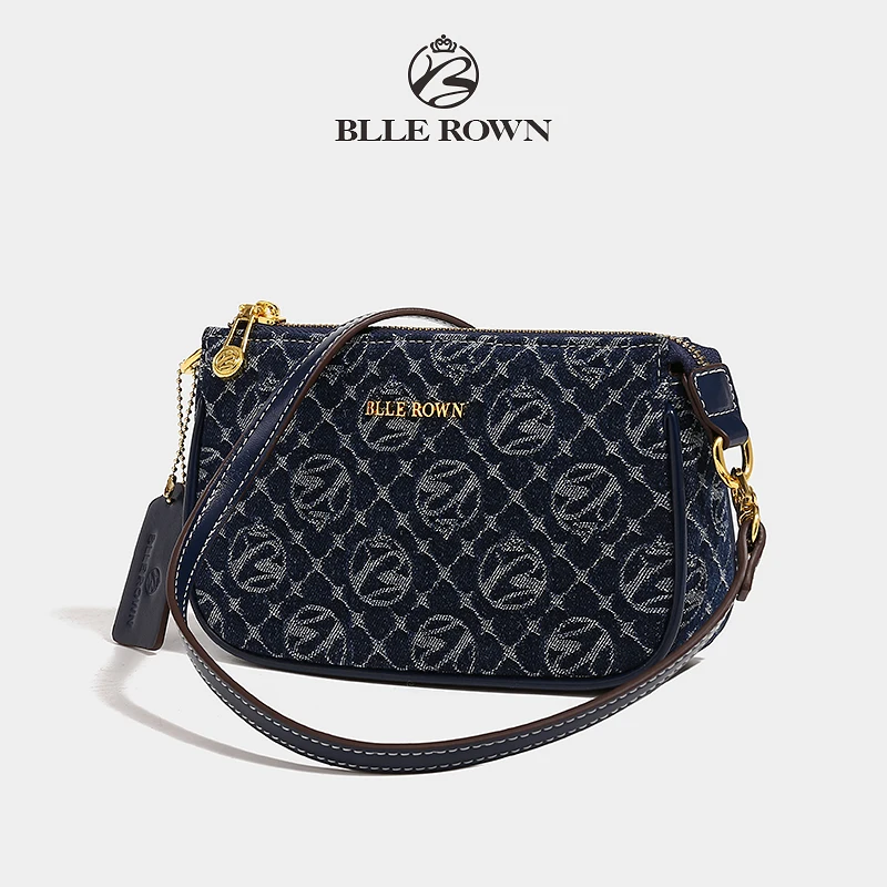 High Quality Klein Blue New Pearl Handheld Female Small Messenger Crossbody Bag Zipper Shoulder Bags for Women