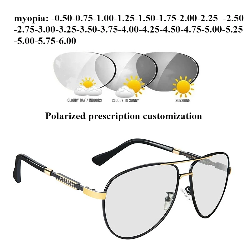 Color-changing polarized sunglasses driver driving glasses men's sunglasses pilot toad glasses myopia prescription