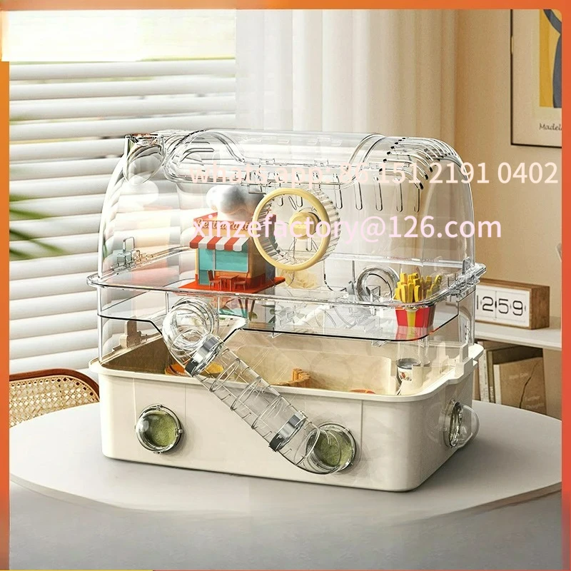 

Customizable Pet Hamster Pipe Cage Hamster cage oversized luxury villa supplies multi-layer pet house DIY hamster tunnel cage