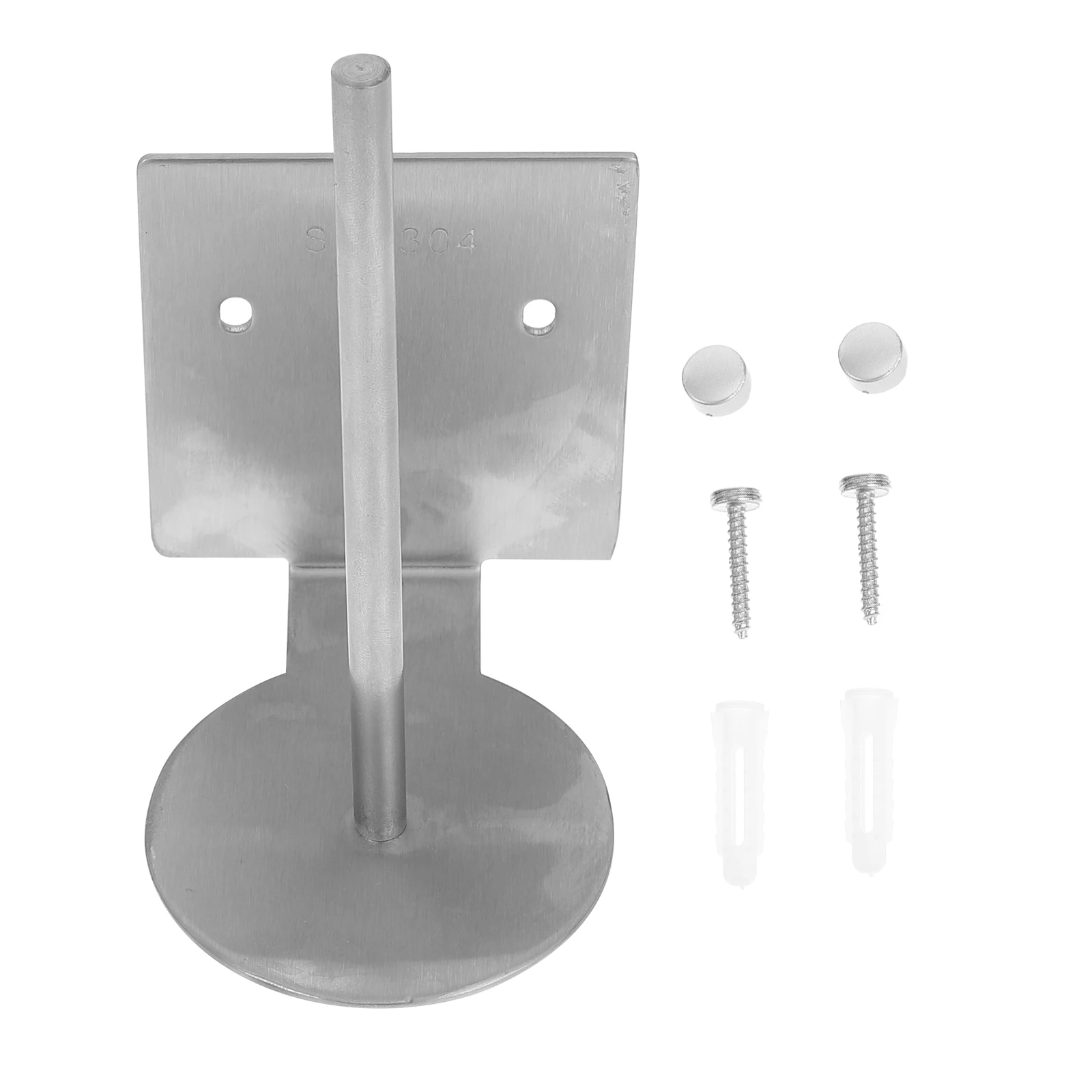 

1Set Roll Paper Stand Stainless Tissue Holder Practical Cling Wrap Storage Durable Rust Resistant for Kitchen Bathroom