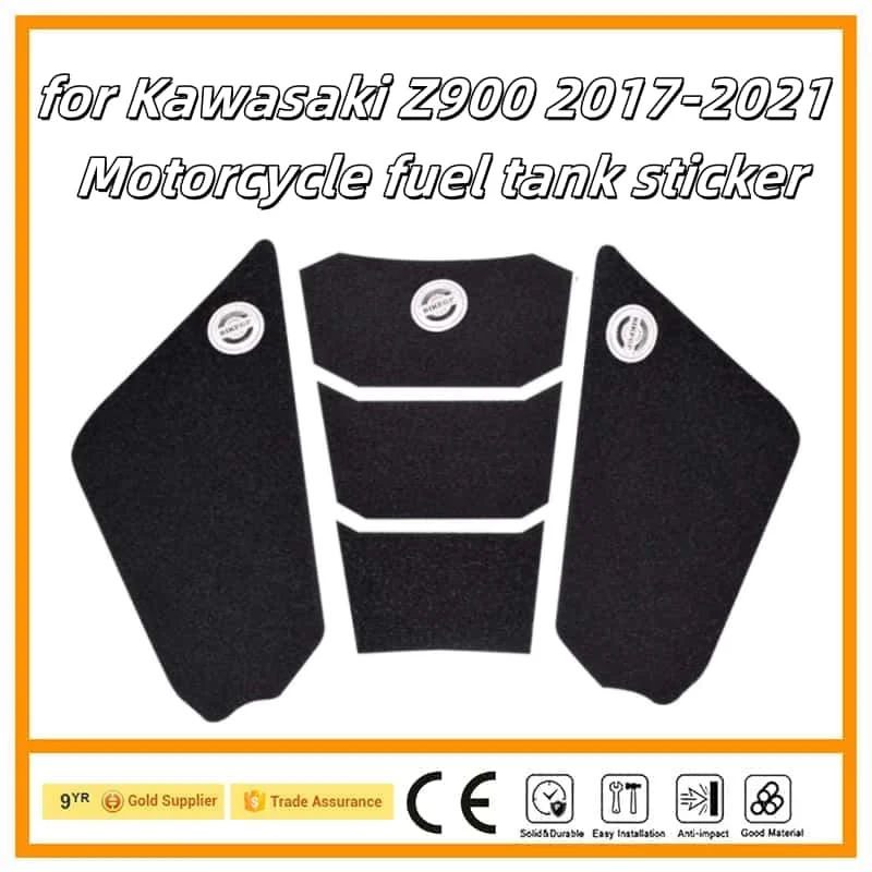 

Motorcycle Sticker Tank Non Slip Tank Traction Side Pad Protective Decal for Kawasaki Z900 2017-2021Motorcycle fuel tank sticker