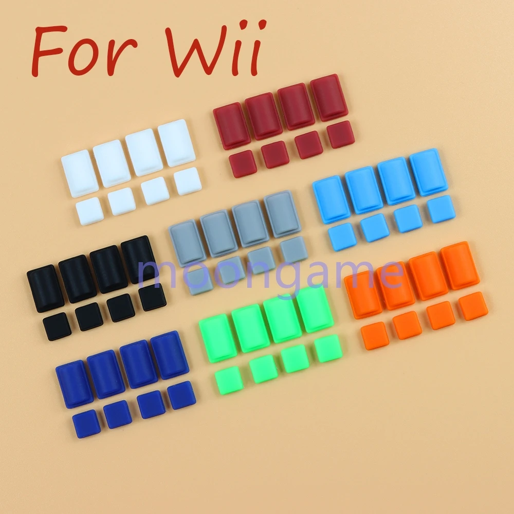 1set For WII Console Replacement Non-slip Rubber Pad Dust Plugs Screw Feet Cover Repair Parts