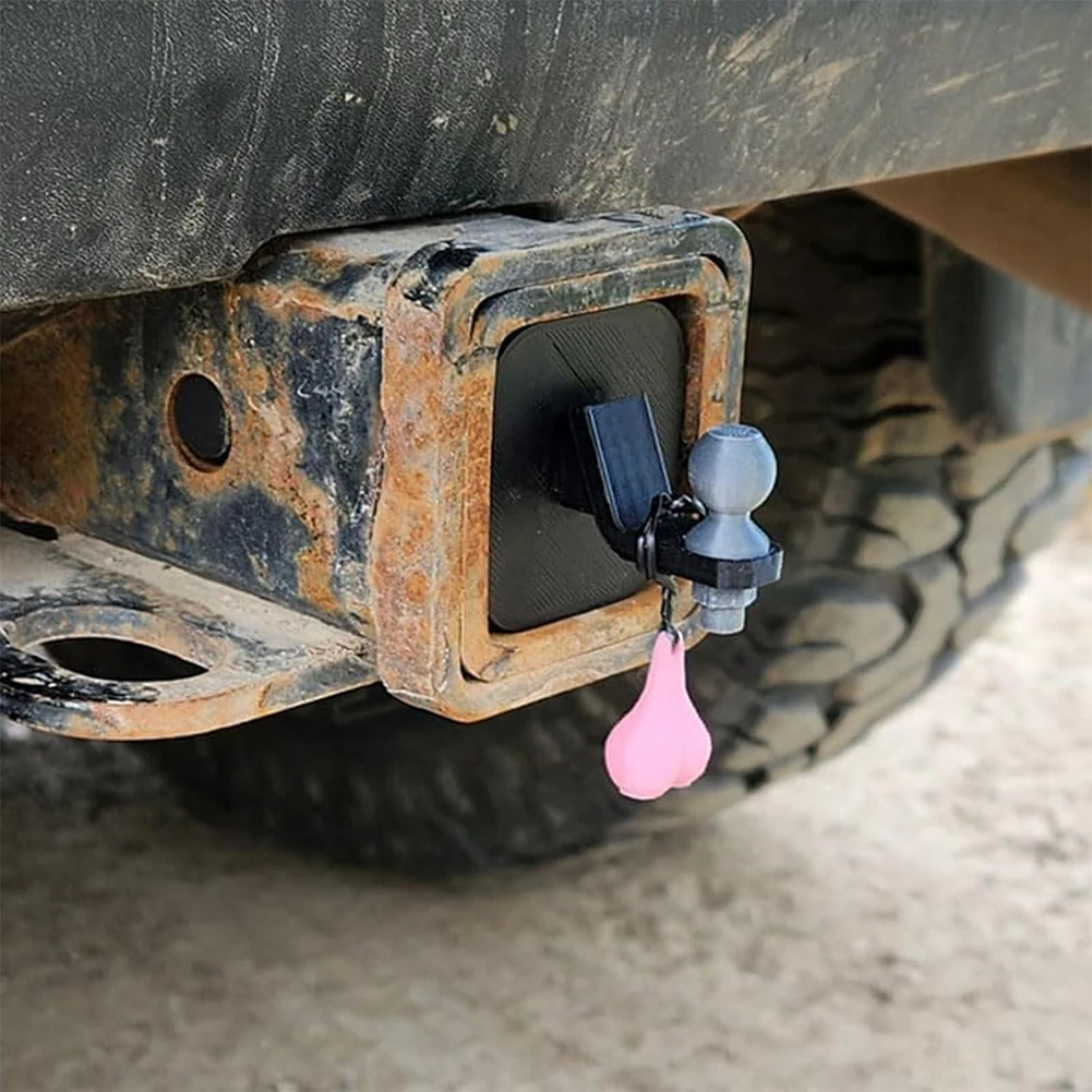 Trailer Hook Cover 3D Tiny-Hitch With Tiny Nuts Easy To Install Towing Hitch-Covers Gag for Most Trailer Hook Car Accessory