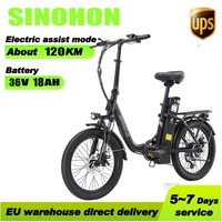 Warehouse New Brand SINOHON C20 Powerful 250W 20inch Snow Mountain Central Motor Electric Bicycle e bike folding ebike