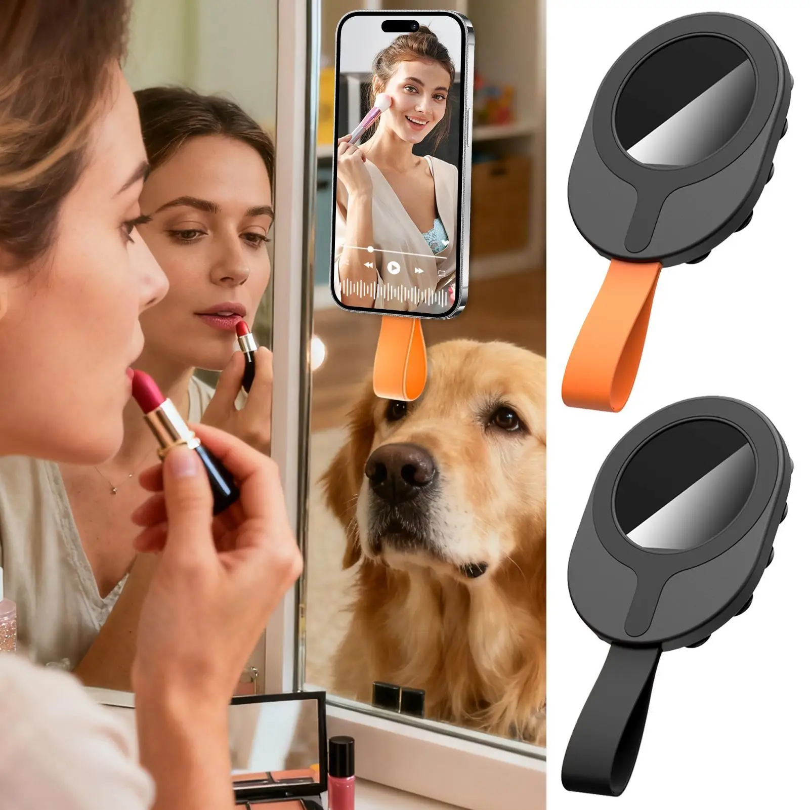 

Чехол для телефона на присоске, магнитный держатель для телефона с ремешком, крепление на присоске для кухонной стойки, зеркало для ванной комнаты, учебный стол для тренировок