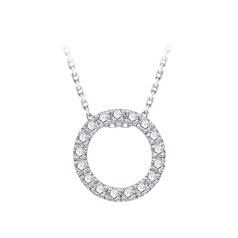 

LN00690WMOS Lefei модное модное роскошное классическое муассанитовое ожерелье с большим кругом, подвески для женщин, серебро 925, вечерние ювелирные изделия, подарок