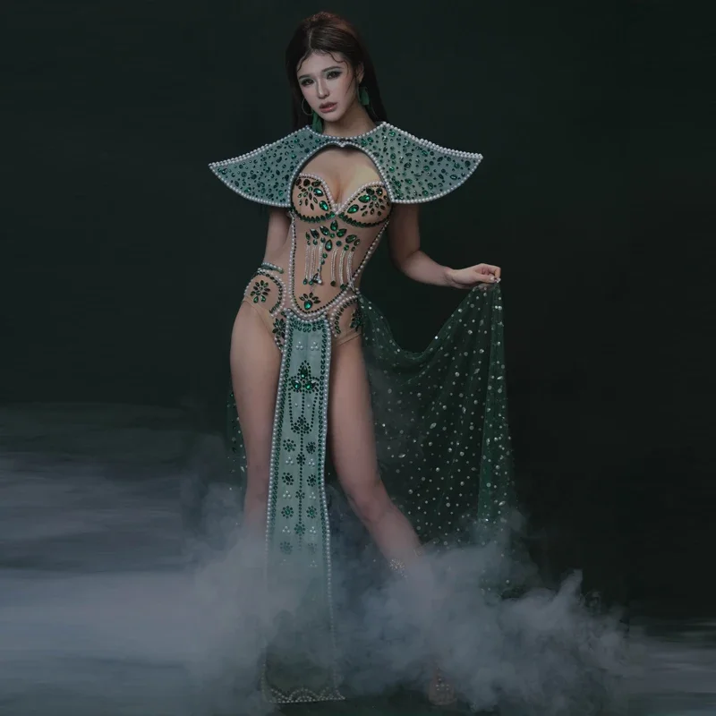 منظور الراين ارتداءها النساء المغني حفلة الذيل فستان المرحلة الزي بار ملهى ليلي Ds Dj Gogo ملابس رقص #5