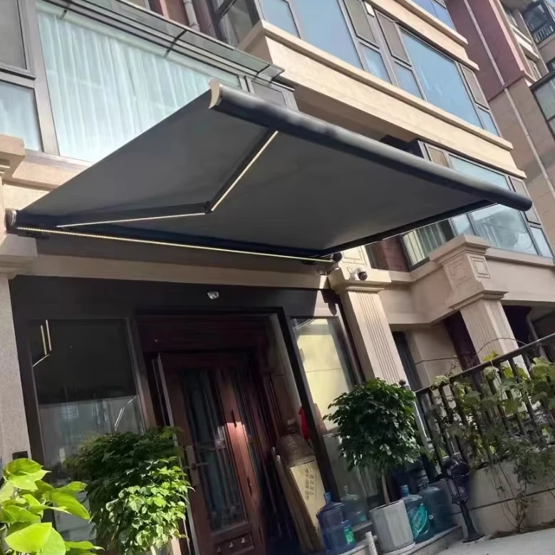 

Customized Aluminum Motorized Retractable Awning Full Cassette Outdoor Sunshade Remote Control Patio Balcony Sun Protection