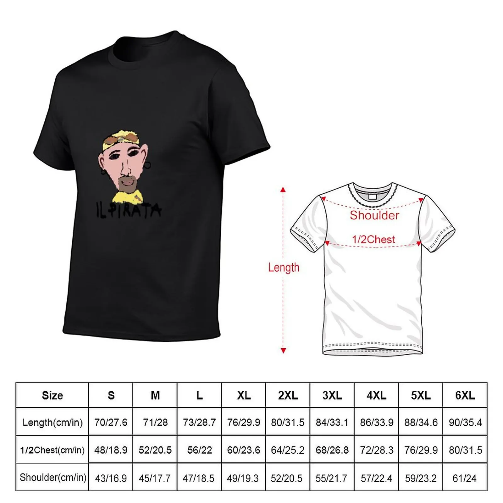 Marco Pantani Il Pirata T-Shirt sweat vintage clothes quick drying Men's t-shirt