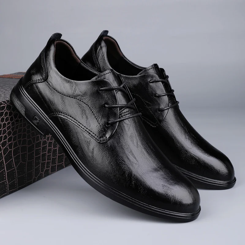 

Мужские оксфорды из натуральной кожи, деловая официальная одежда, повседневная обувь, Новое поступление, мужские туфли дерби, обувь для отдыха и прогулок, джентльменская обувь