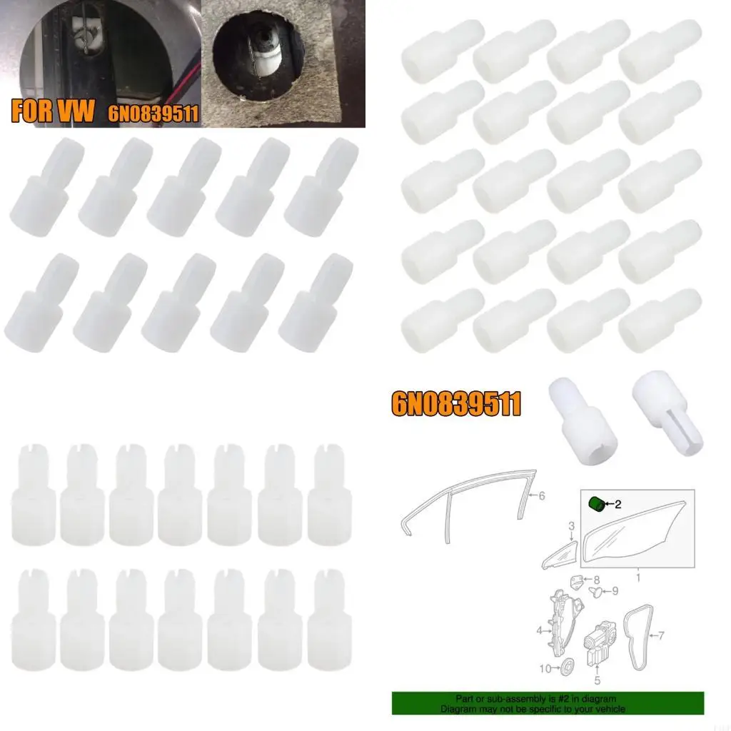 F1CF Vehicle Window Bracket With Anti Loose Designs 6N0839511 Replacements Car Window Glass Retainer Simple Clip On for Vehicle