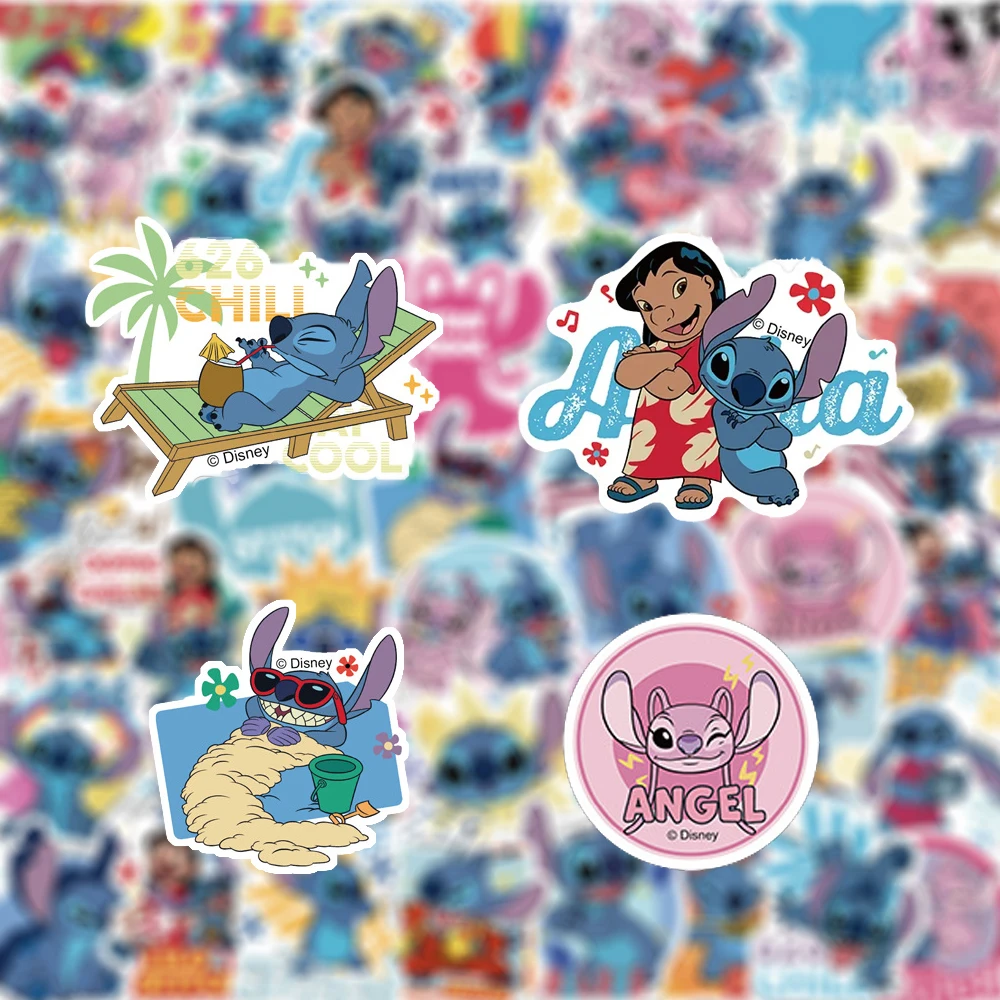 

10/30/50pcs Cute Disney Stitch Stickers Kid Toys Cartoon Sticker DIY Laptop Scrapbooking Suitcase Bottle Phone Classic Decals