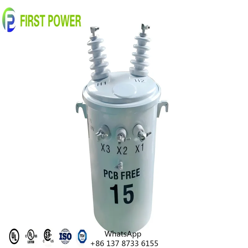 

UL CUL CE ANSI 50/60HZ D11 Type 6KV 10KV 15KV 20KV 35KV MV&HV Transformer Pole Mounted 15KVA For Electric Power Distribution