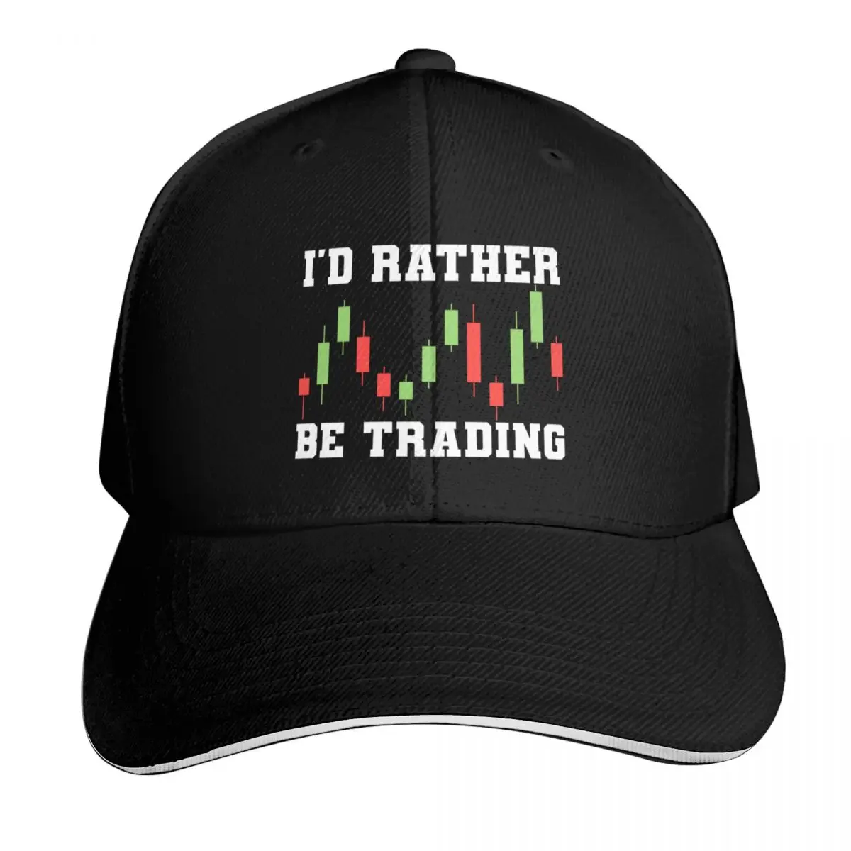 I'd Rather Be Trading Baseball Cap Vintage Retro Embroidered Lightweight Packable Gift for Him Her