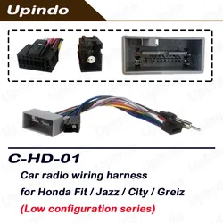 Car Radio Cable Android Head Unit Power Wiring Harness Socket Connector for Honda Jazz Fit City Insight XR-V Greiz Crider