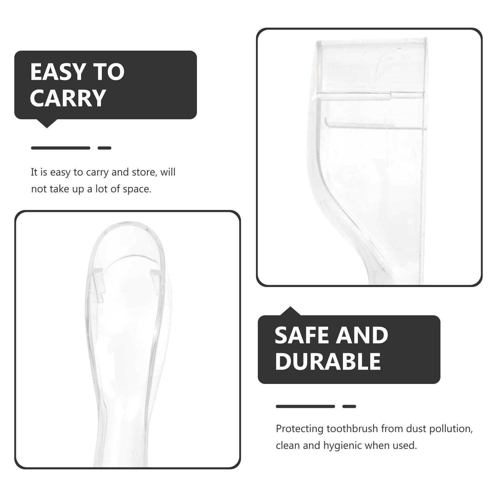 

10pcs Toothbrush Head Protective Covers Portable Dust Proof Electric Brush Caps Hygienic Travel Size Storage Box Plastic