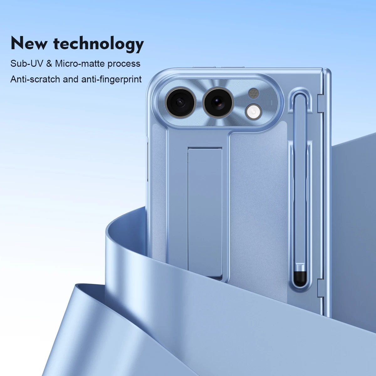Luxury Electroplating Bracket Phone Case for IPhone Duo  18 Fold Touch Pen Hinge Tempered Film All Inclusive Protective Cover