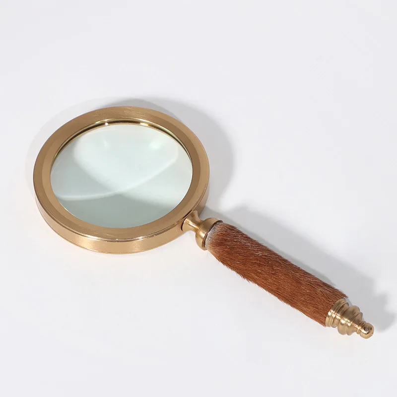 Creative modern horsehair decoration bronze magnifying glass home model room decoration ornament directly from the manufacturer