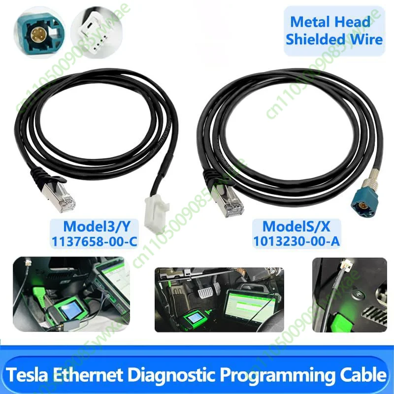 New 1.5 Meter Diagnostic Service Cables Ethernet For Toolbox Tesla Model 3 / Y Model S/X 1137658-00-A 1137658-00-C Repair Tool