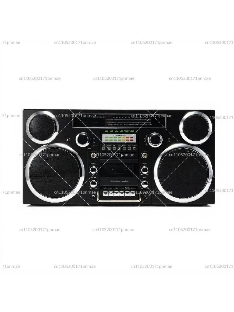 Vintage FM Radio Bluetooth Wireless Tape Recorder CD Player with Speaker