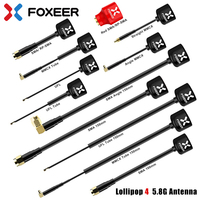 FOXEER FPV Antenna 2pcs Lollipop 4 V4 High Gain Omni Antenna 5.8G 2.6dBi Stubby LHCP/RHCP SMA RPSMA UFL MMCX for FPV RC Drone