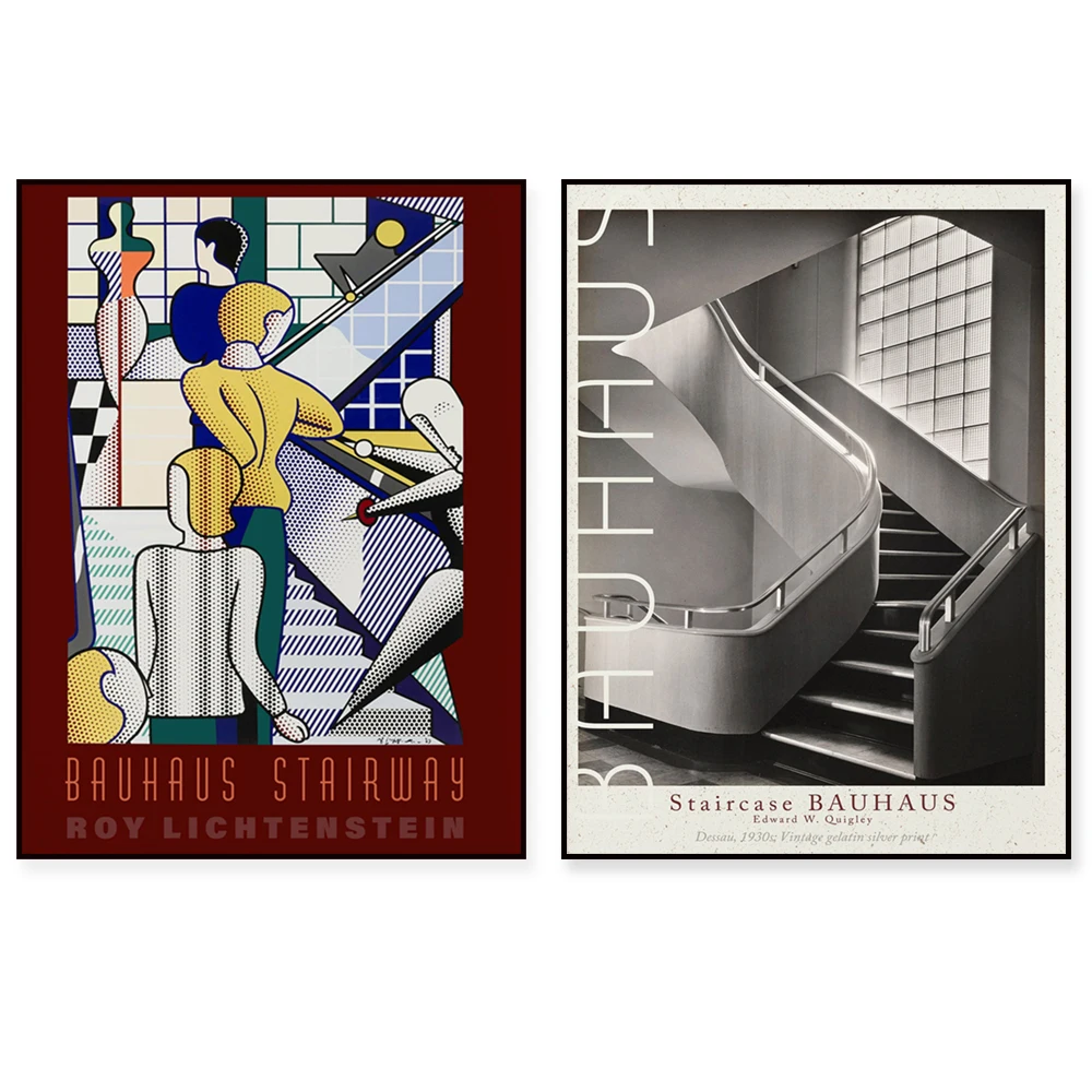 

Bauhaus Retro Print | Bauhaus School | Retro Poster | Bauhaus Stairs