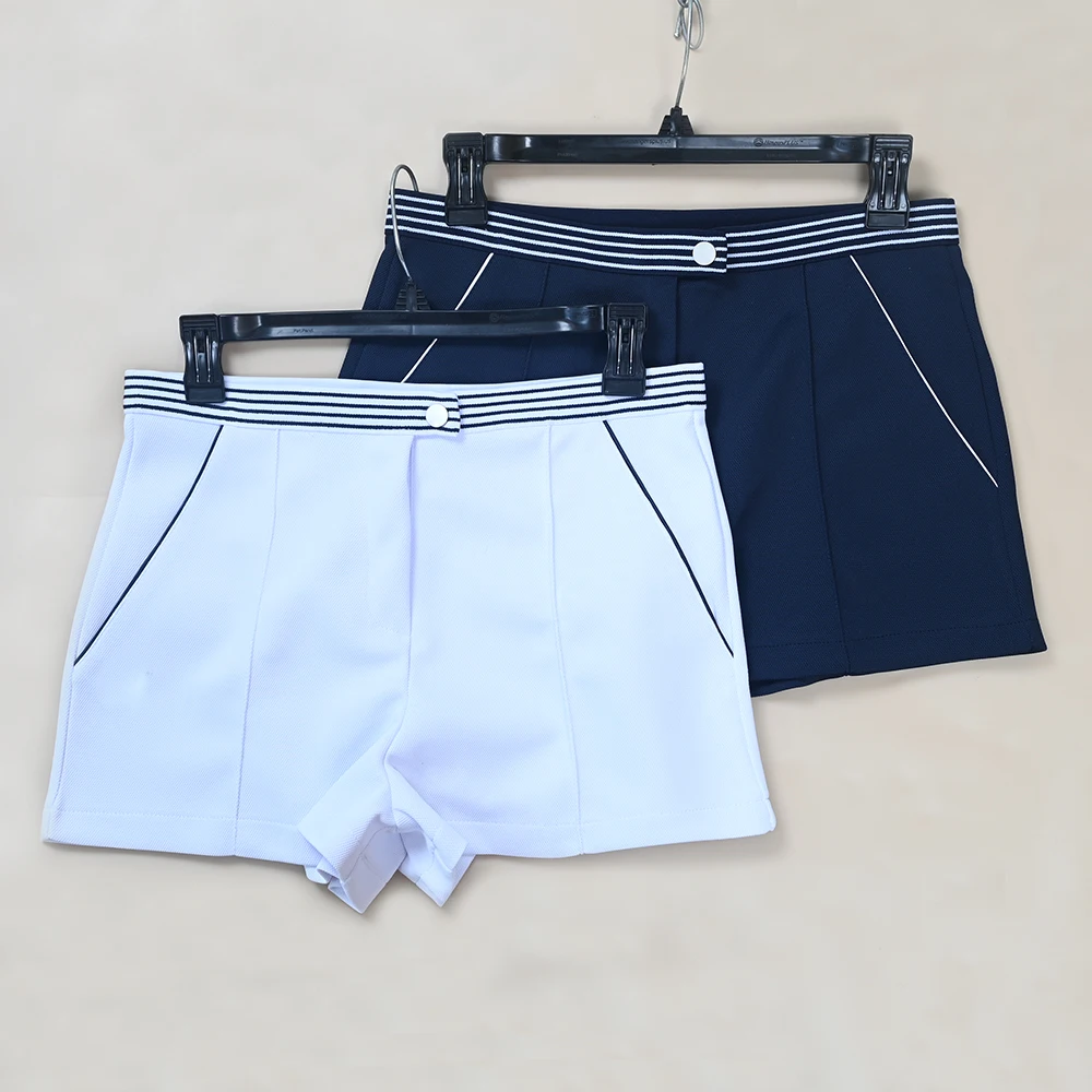 

Summer New Women's Color Block Natural Waist Casual Versatile Pique Cotton Shorts Stylish Comfortable Lightweight Fashionable