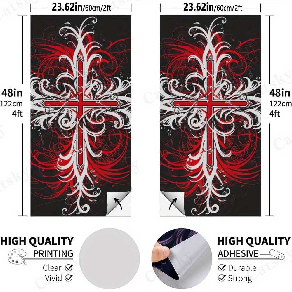 ملصق بنمط وشم متقاطع، شارات رمل من الفينيل المسطح ثنائية الأبعاد - صديقة للميزانية وقيمة عالية، خالية من الفقاعات وسهلة اللصق، وات #2