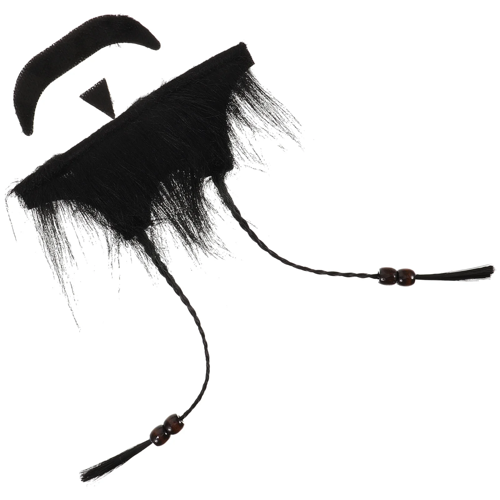 1 セット偽ひげキットリアルな偽口ひげあご三つ編みひげ面白い仮装パーティーコスプレ海賊アクセサリー偽ひげ