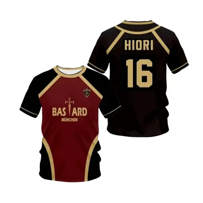 Japan Anime Michael Kaiser Shirt Isagi Cosplay Costumes Bastard Munchen Yukimiya Reo Ness Hiori Football Shirt 3D Printing image 4