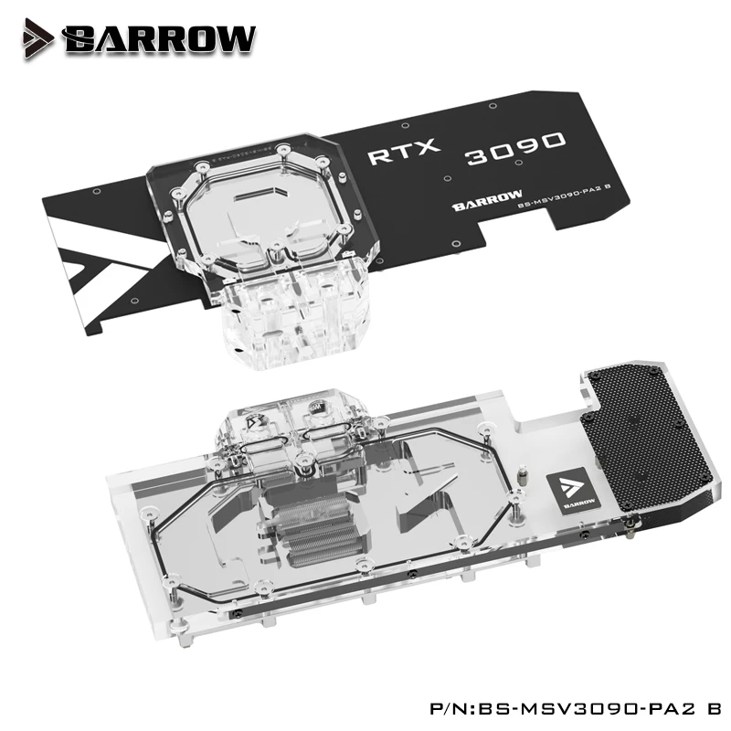 

BARROW Active Cooling Water Block use for MSI RTX 3090 VENTUS 3X OC 24G / 3080 TI VENTUS 3X 10G 12G OC GPU card BS-MSV3090-PA2 B