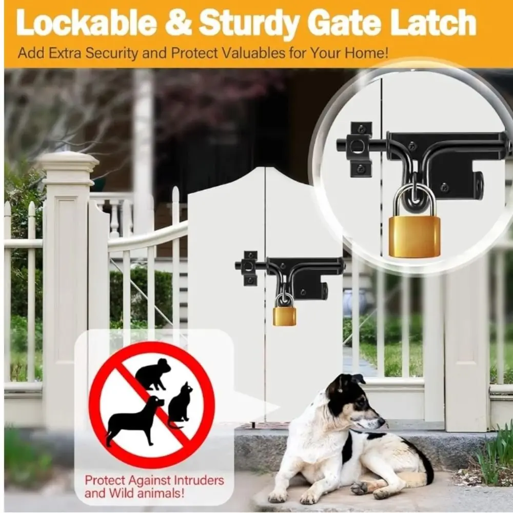 

New Black Bolt Door Bolt Lock Carbon Steel Solid Sliding Bolts Gate Lock Vinyl Gates Simple Deadbolt Pin Slide Bolt Lock Sheds