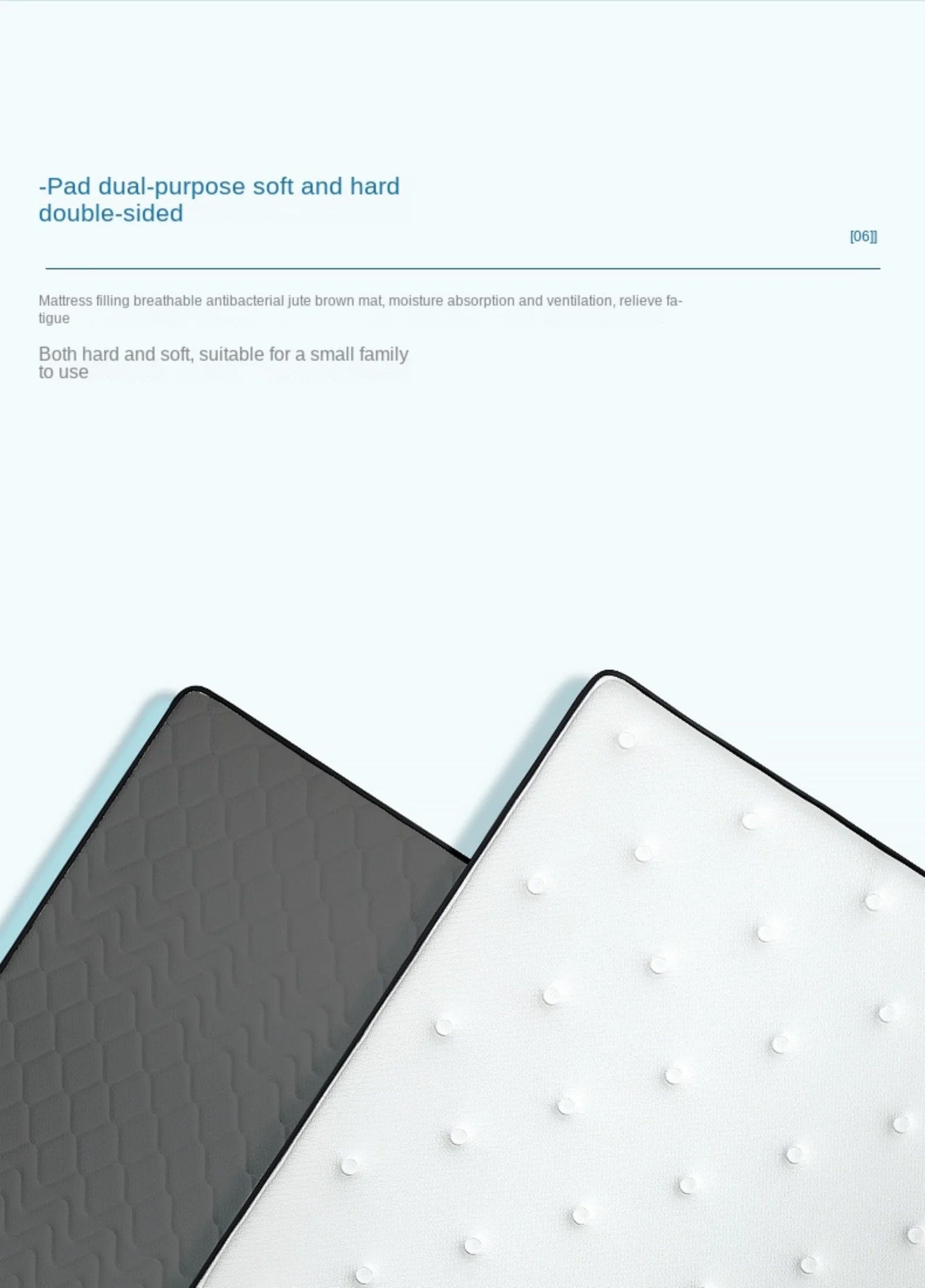 مرتبة إسفنجية حديثة قابلة للفصل على الوجهين، سرير متوسط عالي الصندوق، قماش تاتامي بني الجوت، متين للاستخدام المدرسي لكبار السن #3