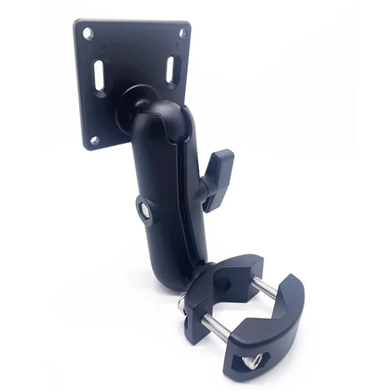 1.5 Inch Rubber Ball Base Torque Pipe Clamp With 1.5 Inch Ball Double Socket Arm to VESA 75 x 75mm Ball Mount for displays