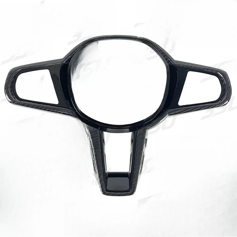 Steering wheel carbon fiber cover 3 series 4 series modified steering wheel button frame panel
