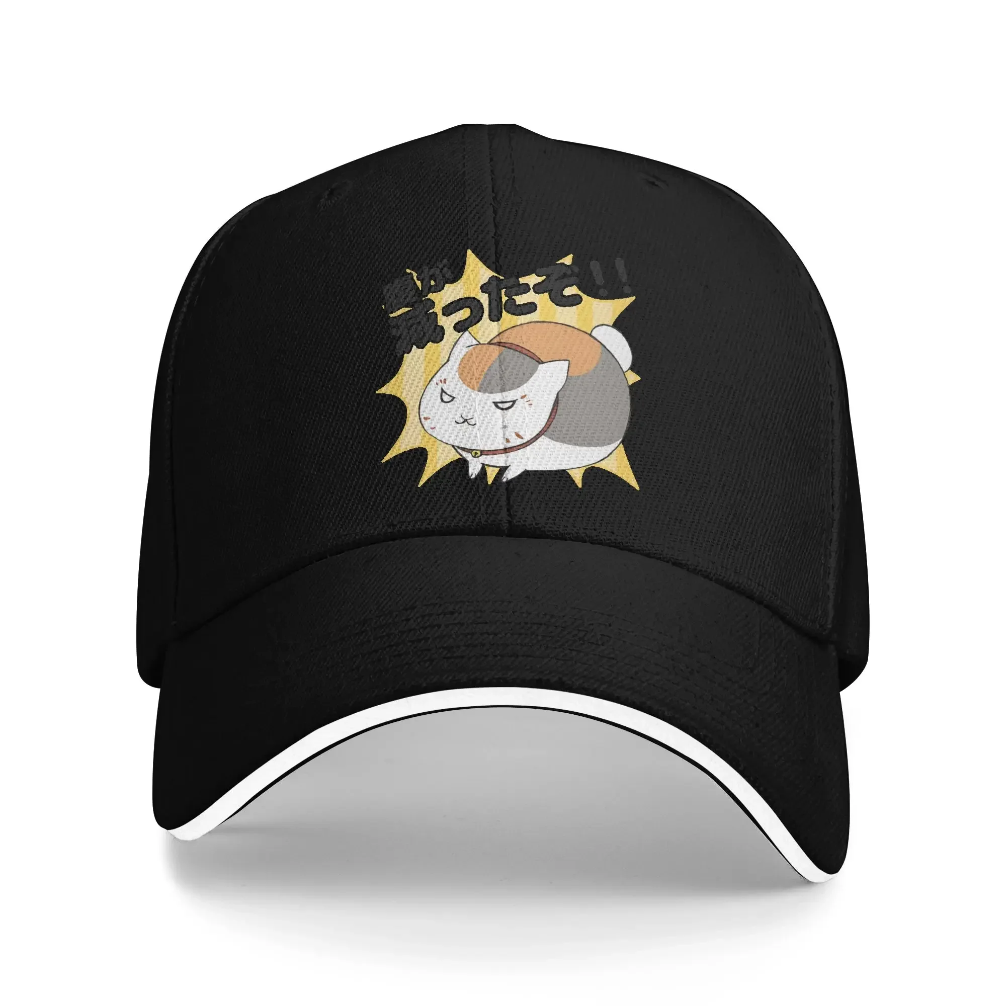 New Natsume's Book Of Friends Madara Sandwich Baseball Caps Popular Nyanko Sensei Unisex Polyester Sun Cap Fishing Gift Hat