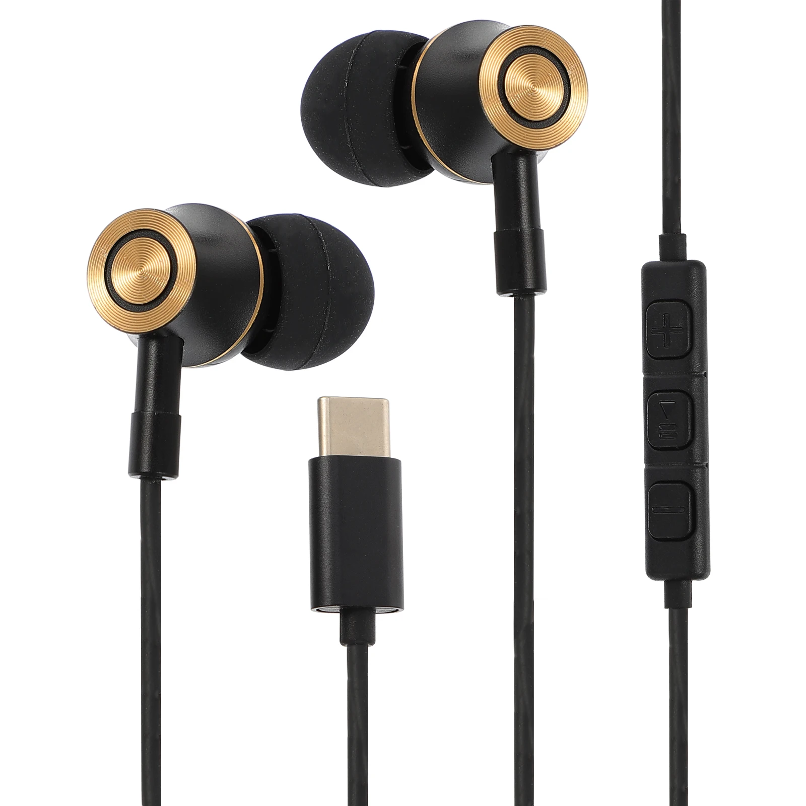 

Type C Headphones Earphones Wired USB C Jack In Ear Earbud Aluminum Alloy TPE 360 Degree Sound Compatible Devices