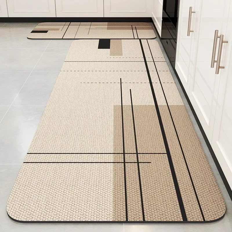 Carpet for Kitchen Floor Mat Absorbent Long Rug Absorb Oil Quick-drying Diatom Mud Anti-slip Foot Mats Home Decoration Rugs