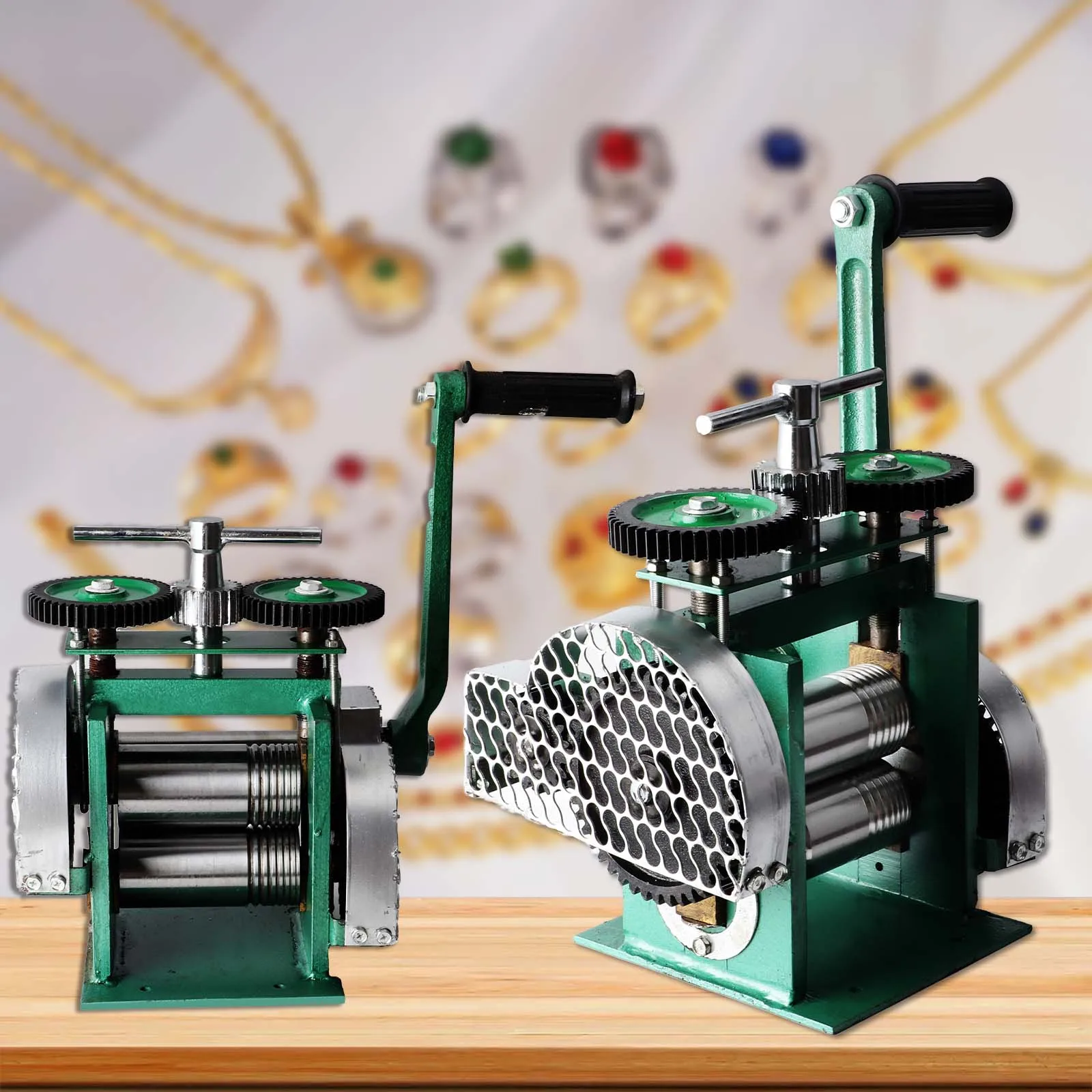 

Rolling Mill Machine Jewelry Making Manual Hand Crank Tableting Jewelry Press Tool - Upgraded