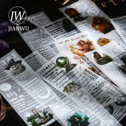 JIANWU Magic Scroll Series Vintage Character English Text Collage Decor Material Paper Creative DIY Junk Journal Stationery