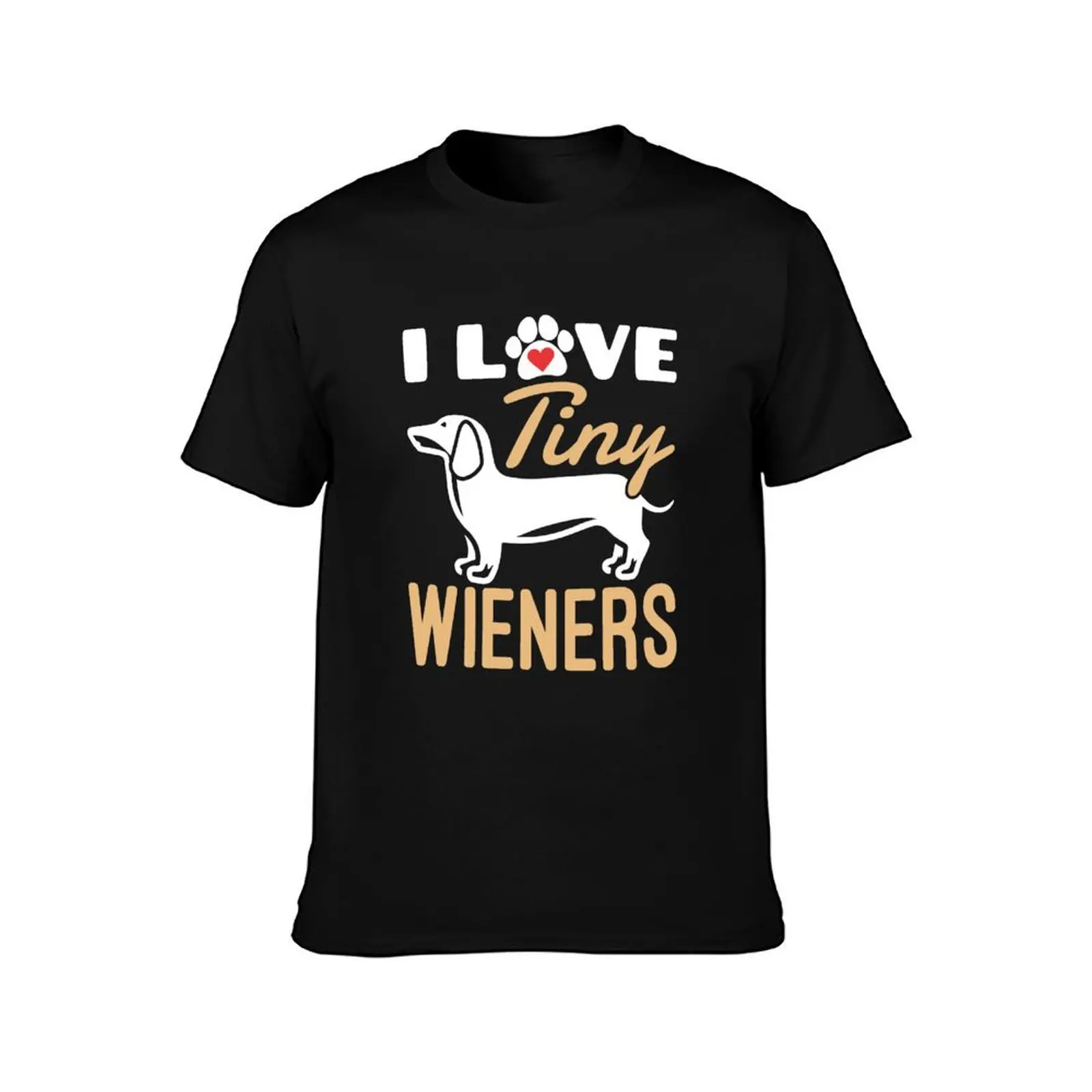 Miniature Dachshund - I Love Tiny Wieners T-Shirt Functional Casual Short Sleeve Tee T-Shirt