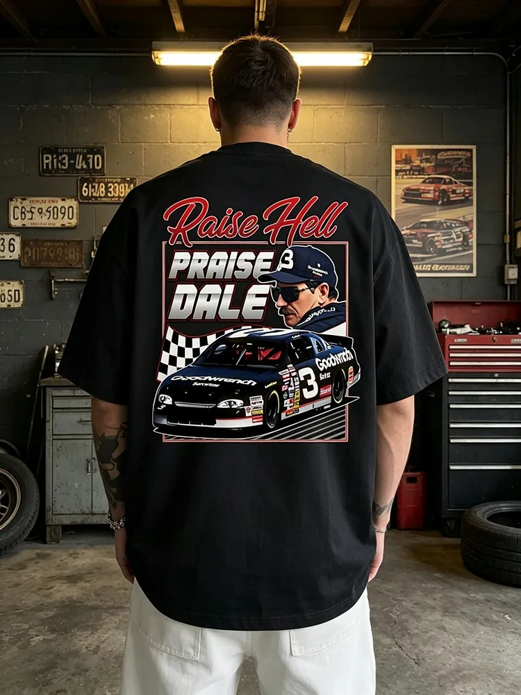 Raise Hell Praise Dale Graphic Tee Eye Ca~and~ Men's Short-Sleeved T-Shirt, Men's Summer T-Shirt