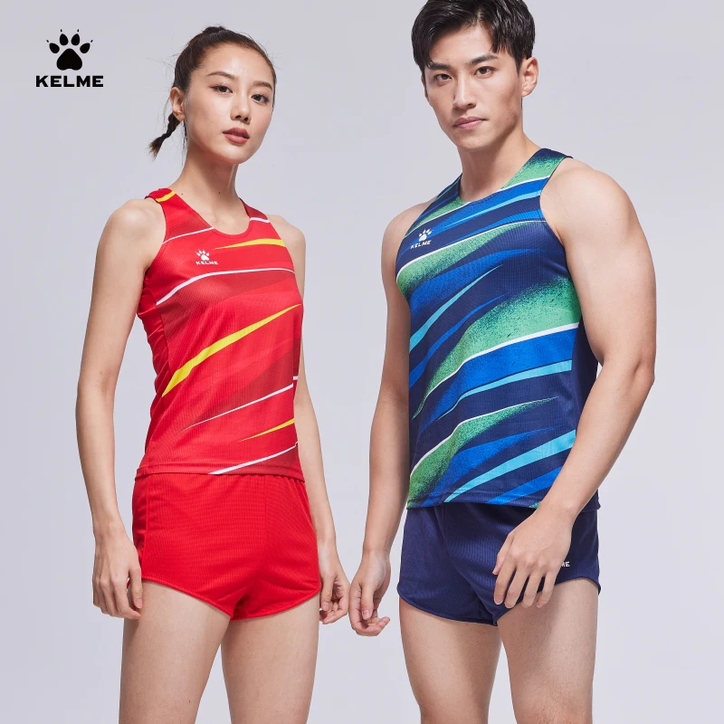 

KELME track and field uniforms suits men and women custom made professional competition undershirt sports test sprint training