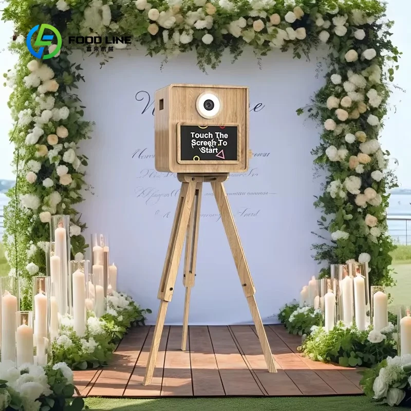 Custom made Hot Sale Selfie  Party Wedding Vintage Selfie Wooden  Photo Booth