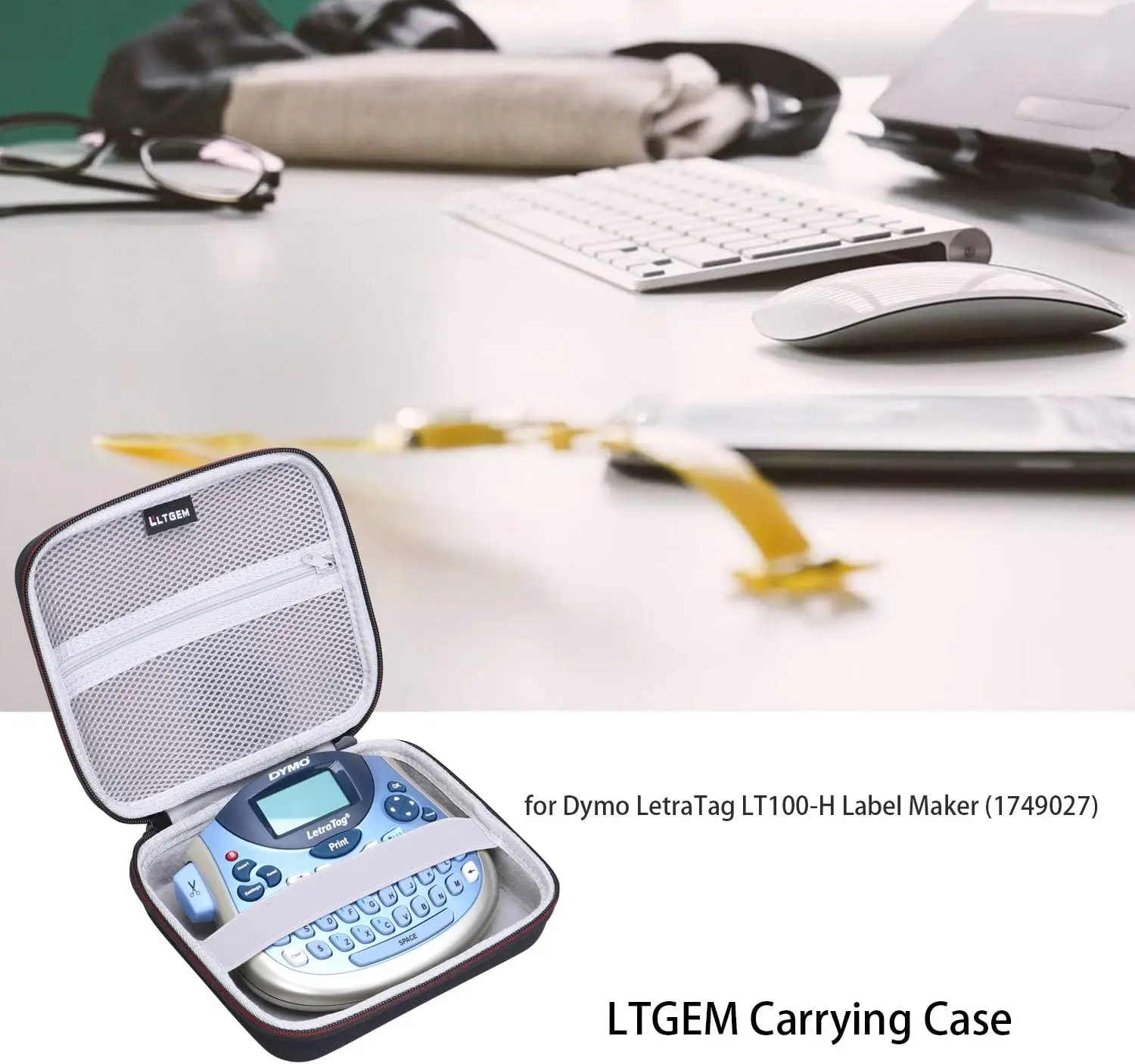 LTGEM Hard Case for DYMO LetraTag LT-100T Plus Label Maker Cover Storage Bag(bag only!)