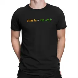 Software Engineer Developer Programmer Alias Ls Rm Rf  Linux UTER Programmer Code Linux T Shirt Punk Crewneck TShirt Polyester